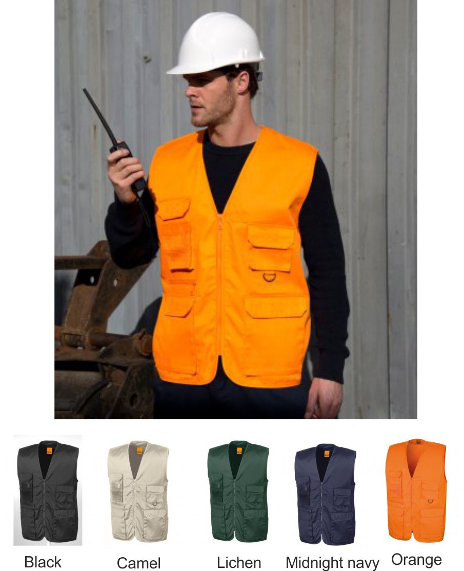 Result RS45 Work-Guard Safari Waistcoat  Result RS45 Work-Guard Safari Waistcoat